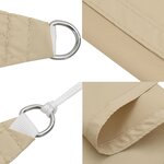 vidaXL Voile de parasol tissu oxford carré 2x2 m beige