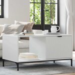 vidaXL Table basse Blanc 90 x 49 x 46 cm Bois d'ingénierie