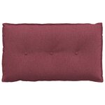 vidaXL Coussin de Dos Bordeaux 80 x 19 x 50 cm tissu