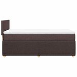 vidaXL Sommier à lattes de lit avec matelas Marron foncé 100x200 cm