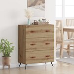 vidaXL Commode Chêne Artisanal 69 5 x 34 x 90 cm Bois d’ingénierie
