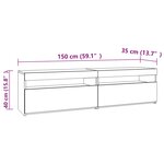 vidaXL Meubles TV avec lumières LED 2 Pièces Chêne marron 75x35x40 cm