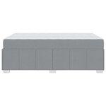 vidaXL Cadre de lit avec matelas Gris clair 120 x 200 cm tissu