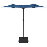 vidaXL Parasol à double tête bleu azuré 316x240 cm