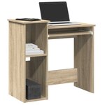 vidaXL Bureau avec étagères chêne sonoma 84x40x78 cm