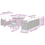 vidaXL Ensemble de canapé de jardin 10 Pièces Noir polyrotin