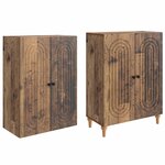 vidaXL Ensemble de Meubles 2 Pièces 66 x 34 5 x 90 cm Bois d'ingénierie