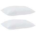 vidaXL Oreillers 2 Pièces Blanc 85gsm 100  polyester