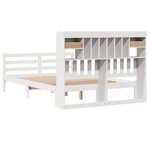 vidaXL Lit bibliothèque sans matelas blanc 140x190 cm bois pin massif