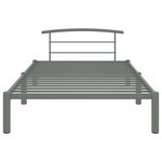 vidaXL Cadre de lit sans matelas gris métal 90x200 cm