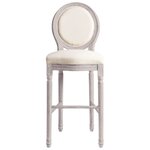 vidaXL Tabourets de bar lot de 2 blanc lin