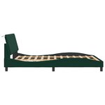 vidaXL Cadre de lit avec LED sans matelas Hanko vert foncé 120x200cm velours