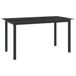 vidaXL Ensemble à manger de jardin 10 Pièces noir et anthracite