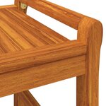 vidaXL Salon de jardin 2 Pièces avec coussins gris foncé Bois massif