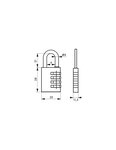 THIRARD - Cadenas à combinaison RB  laiton  3 chiffres  intérieur  anse acier  20mm