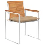 vidaXL Chaises de jardin lot de 8 avec coussins Bois d'acacia solide