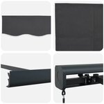 vidaXL Auvent Rétractable Anthracite 300 x 250 cm Tissu  Métal