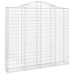 vidaXL Paniers à gabions arqués 11 Pièces 200x30x180/200 cm Fer galvanisé