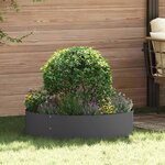 vidaXL Cache-pot de jardin Noir 80 x 80 x 20 cm Acier
