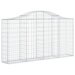 vidaXL Paniers à gabions arqués 20 Pièces 200x30x100/120 cm Fer galvanisé