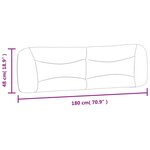 vidaXL Coussin de tête de lit gris 180 cm similicuir