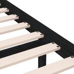 vidaXL Cadre de lit sans matelas noir bois massif
