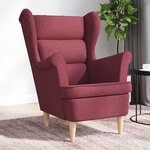 vidaXL Fauteuil rouge bordeaux 74x84x100 cm tissu