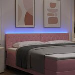 vidaXL Tête de Lit LED avec des lumières à LED Rose 90 cm Velours
