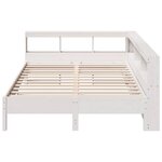 vidaXL Lit bibliothèque sans matelas blanc 150x200 cm bois pin massif