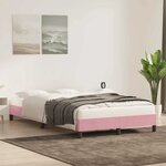 vidaXL Cadre de lit sans matelas rose 120x210 cm velours