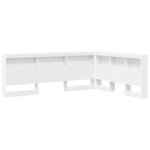 vidaXL Tête de lit de rangement Blanc 135 cm Bois d'ingénierie
