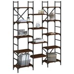 vidaXL Bibliothèque chêne marron 127 5x28 5x172 5 cm bois d'ingénierie