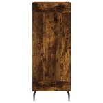 vidaXL Buffet haut Chêne fumé 34 5x34x180 cm Bois d'ingénierie