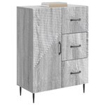 vidaXL Buffet Sonoma gris 66 x 34 5 x 89 5 cm Bois d'ingénierie