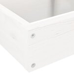 vidaXL Jardinière 4 niveaux 80 5x79x36 cm blanc bois de pin massif