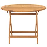 vidaXL Ensemble à manger de jardin 5 Pièces beige tissu et bois massif