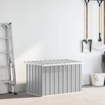 vidaXL Boîte de rangement de jardin Gris 109x67x65 cm
