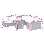 vidaXL Salon de jardin 11 Pièces avec coussins beige résine tressée