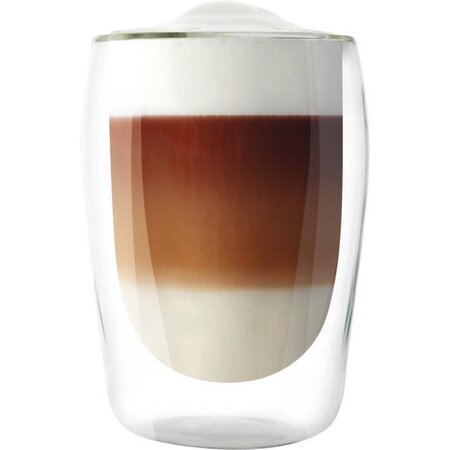 Melitta lot de 2 verres en borosilicate pour latté machiatto 300 ml transparent