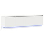 Meuble TV vidaXL avec LED Blanc 180x38x49 cm en Bois d'ingénierie
