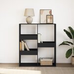 vidaXL Bibliothèque/Séparateur de pièce noir 100x33x115 cm