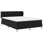 vidaXL Lit à ressorts avec matelas Noir 140 x 190 cm tissu