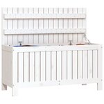 vidaXL Boîte de rangement de jardin Blanc 108x42 5x54 cm Bois de pin