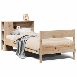 vidaXL Lit bibliothèque sans matelas 90x190 cm bois de pin massif