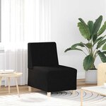 vidaXL Canapé modulaire sans accoudoirs Noir 55 cm Tissu