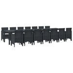vidaXL Ensemble de salle à manger pour jardin 15 Pièces Anthracite