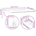vidaXL Cadre d'auvent Blanc 3 x 2 5 m Aluminium