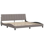 vidaXL Cadre de lit sans matelas Hanko taupe 200x200 cm tissu