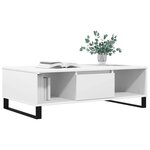 vidaXL Table basse blanc 104x60x35 cm bois d'ingénierie