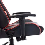 vidaXL Chaise de jeu Noir et rouge Cuir artificiel